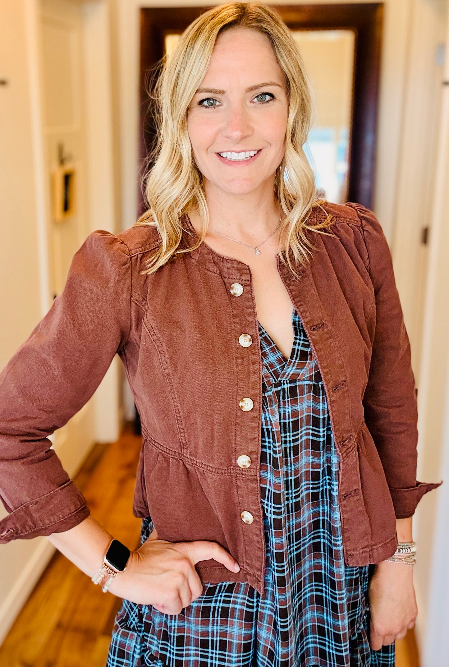 WASHED CHOCOLATE DENIM JACKET