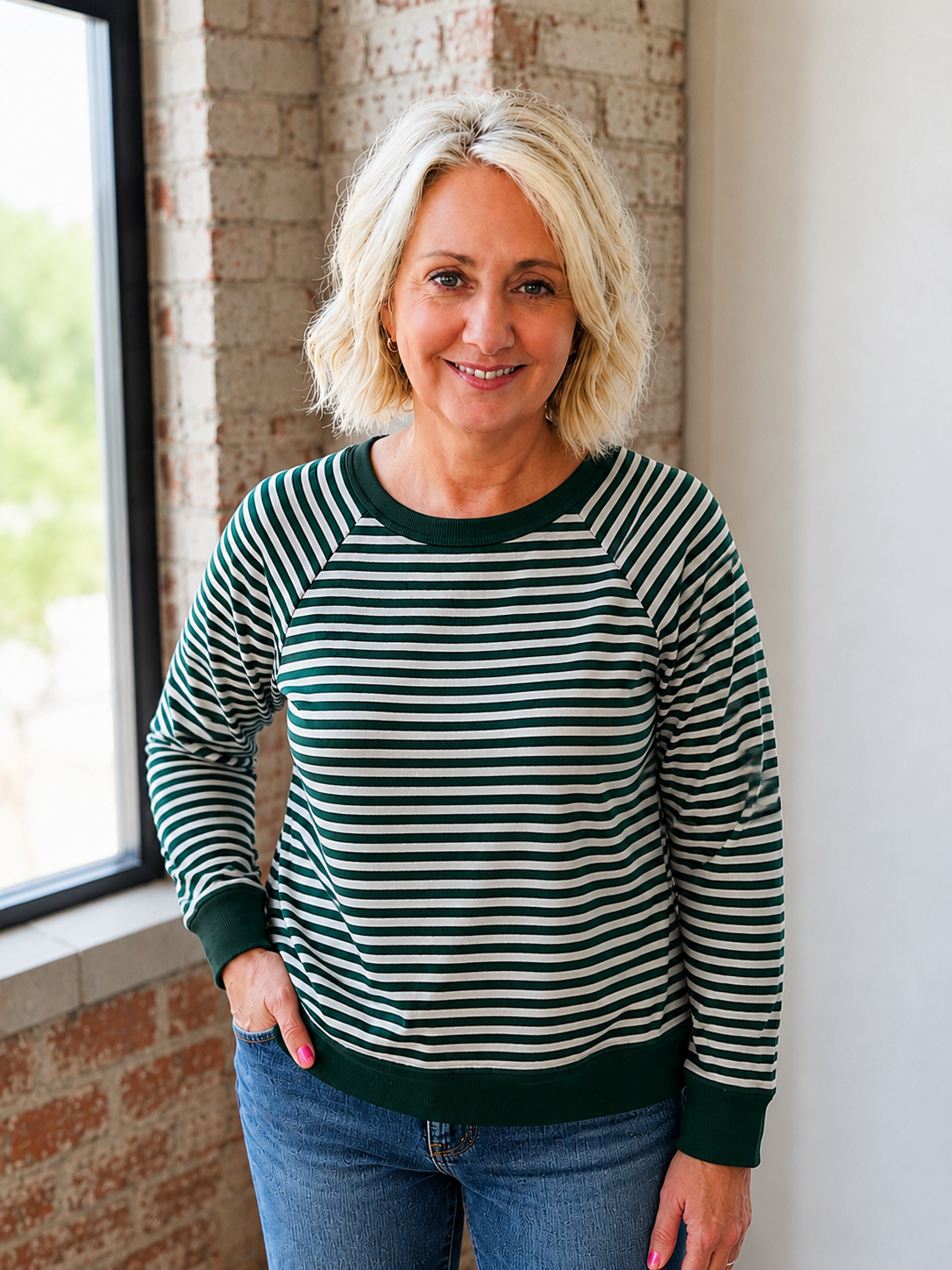 EVERGREEN STRIPE PULLOVER