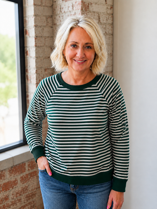 EVERGREEN STRIPE PULLOVER