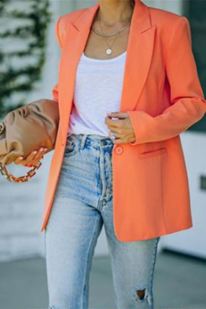 LAPEL LONG SLEEVE JACKET IN TWO COLORS