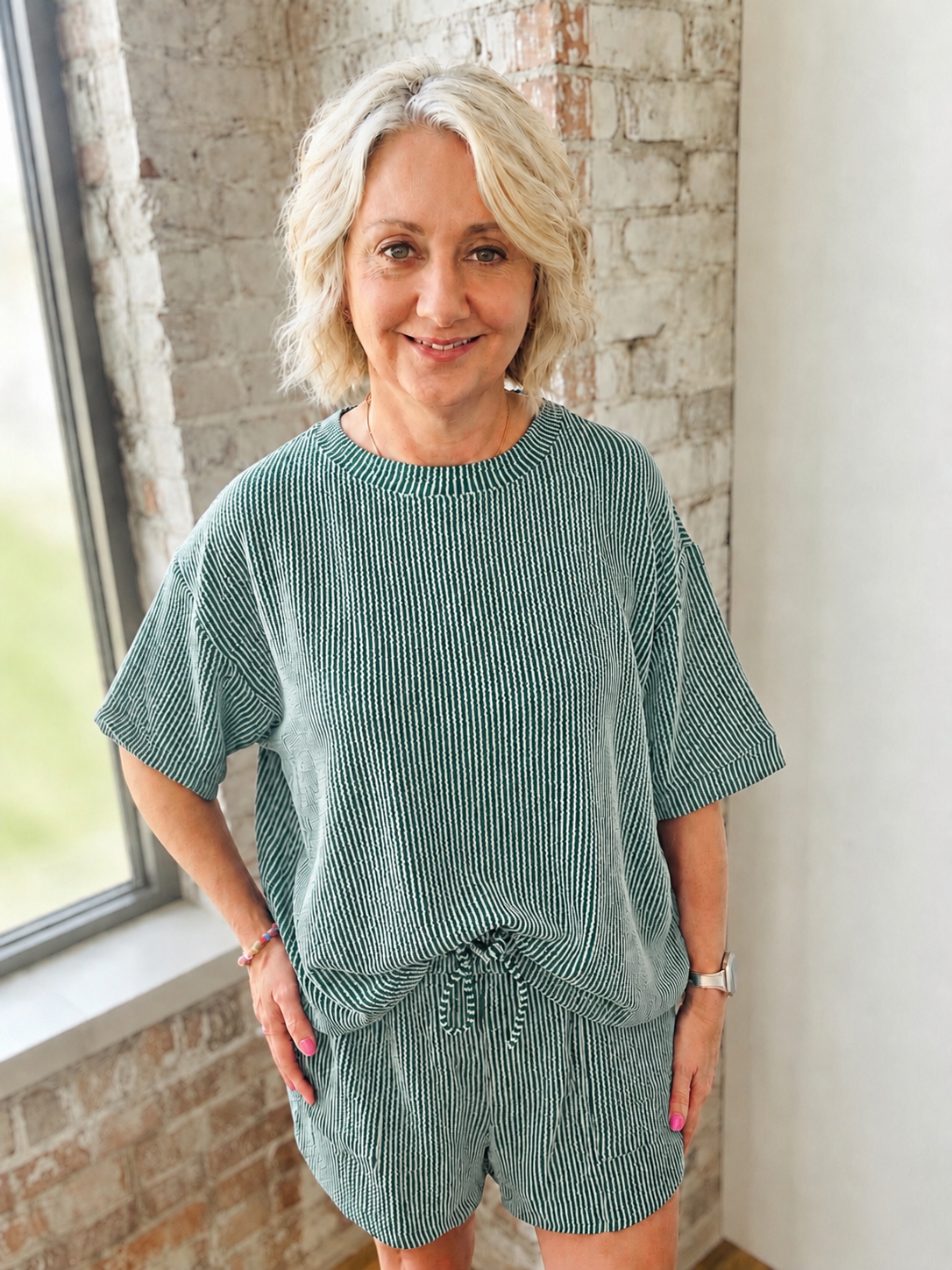 RIBBED KNIT LOUNGE SET IN TWO COLORS