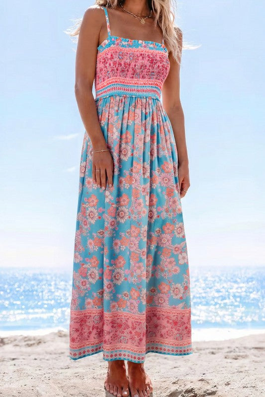 BOHEMIAN PRINT MAXI DRESS