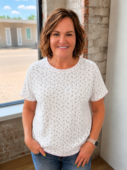 COLBIE FLORAL PRINT TOP