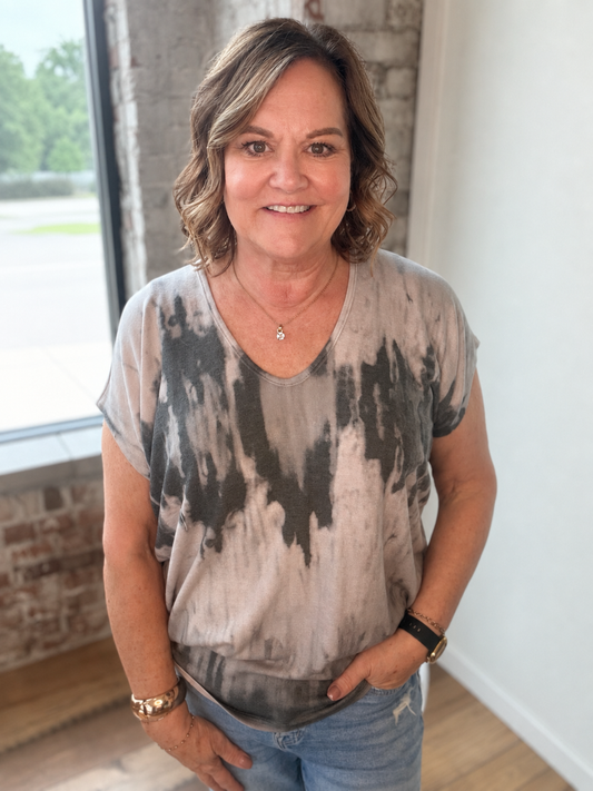 SMOKY SKIES TYE-DYE TOP