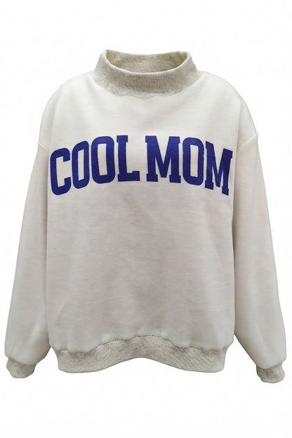 MOTHER & COOL MOM REVERSIBLE MOCK SWEATSHIRT