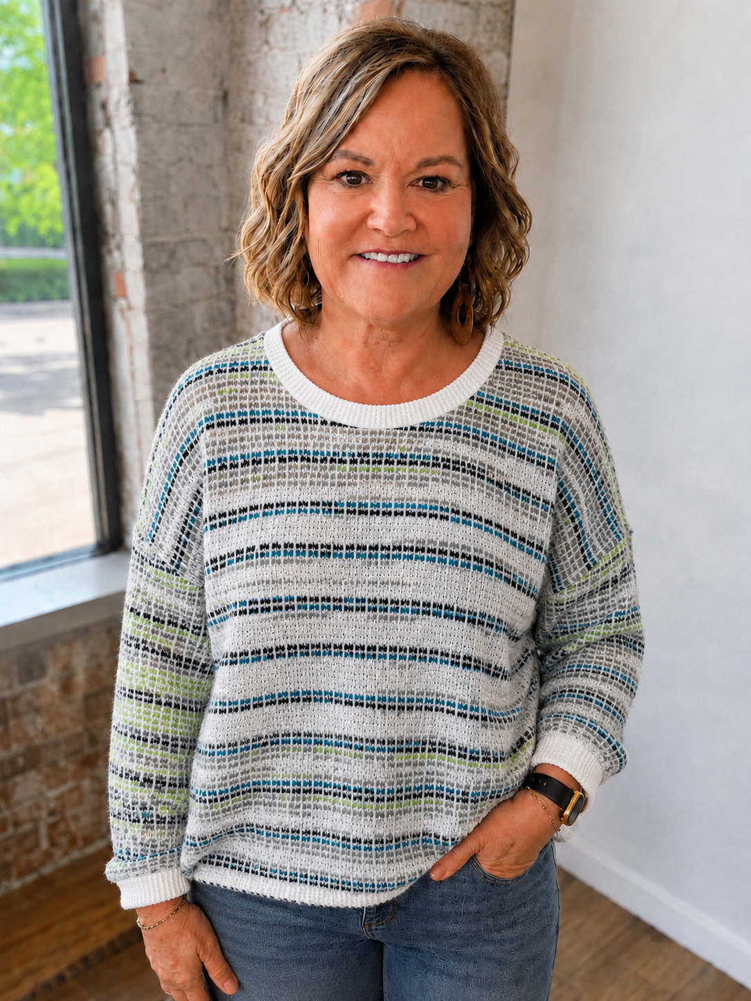 COASTAL BREEZE STRIPE SWEATER