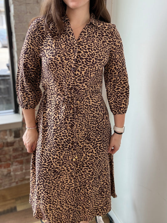 CLASSY LEOPARD PRINT DRESS ￼