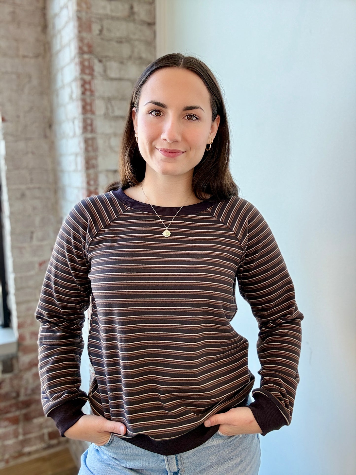 EMILY ULTRA-SOFT STRIPE CREW