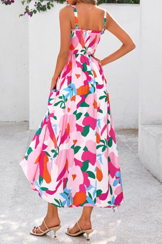 FLORAL PRINT MAXI DRESS