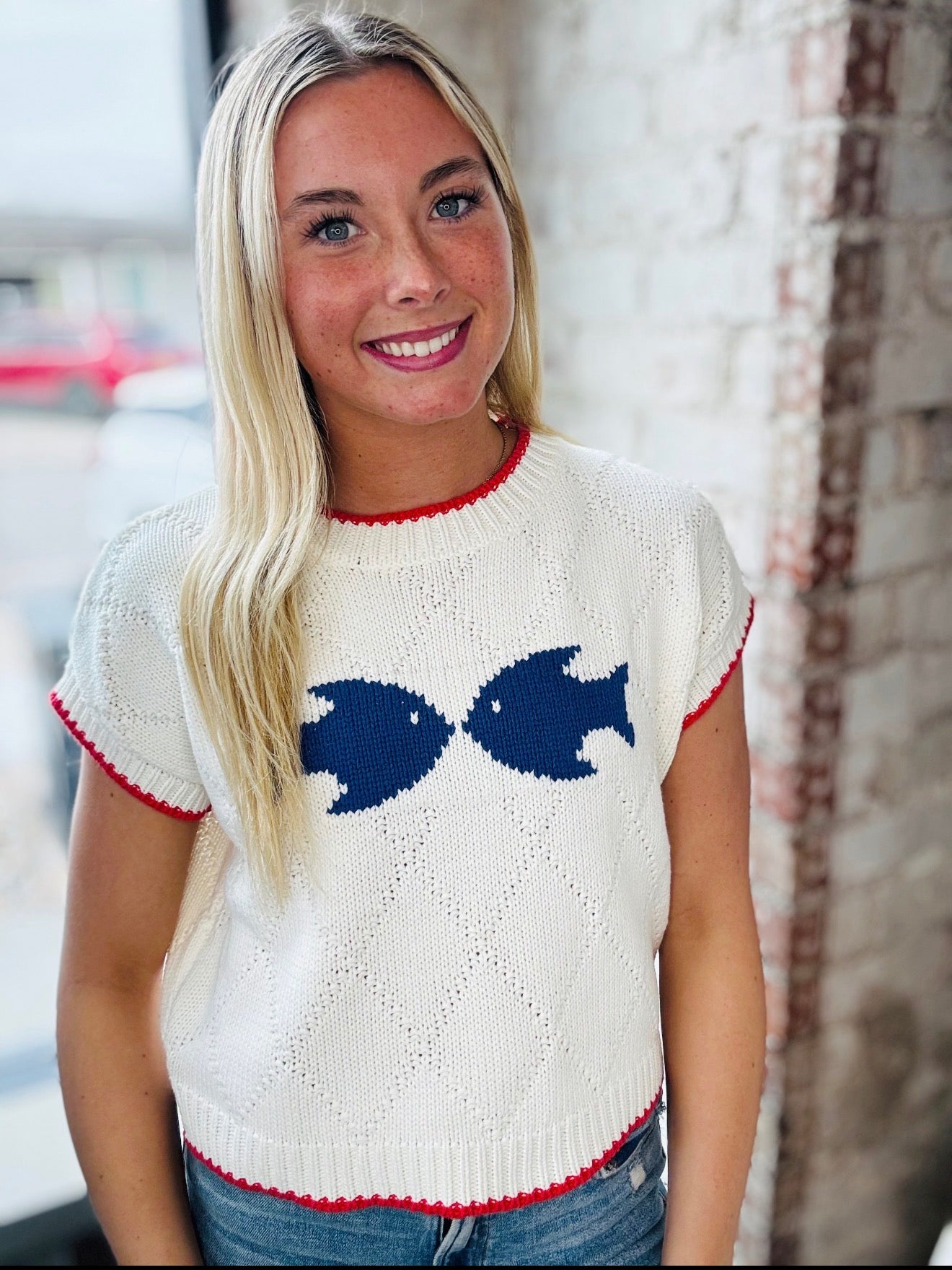 Ivory Graphic Sweater