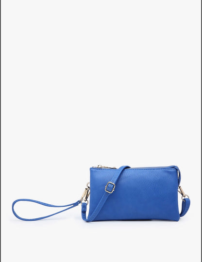 3 Compartment Crossbody/Wristlet in Assorted Colors