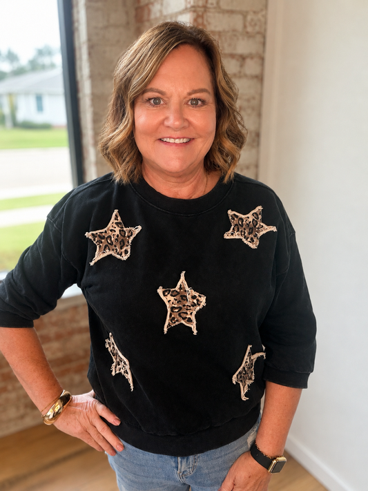 LEOPARD STAR PULLOVER