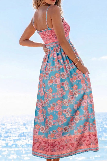 BOHEMIAN PRINT MAXI DRESS