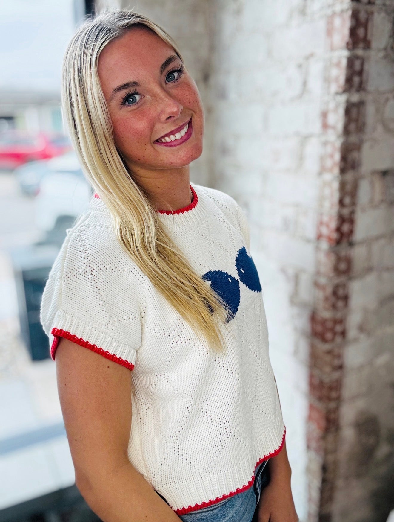 Ivory Graphic Sweater