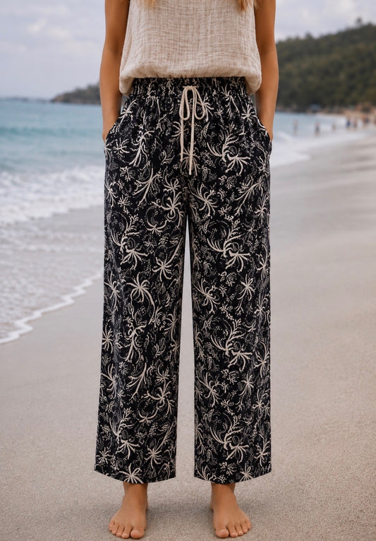 JENSEN NAVY PRINT PALOOSA PANT