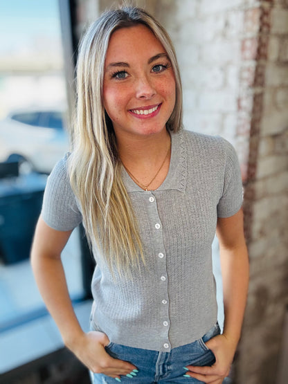 Heather Grey Top