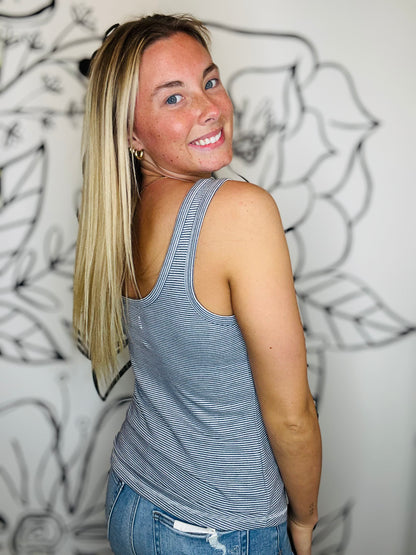 THREAD AND SUPPLY STRIPED TANK