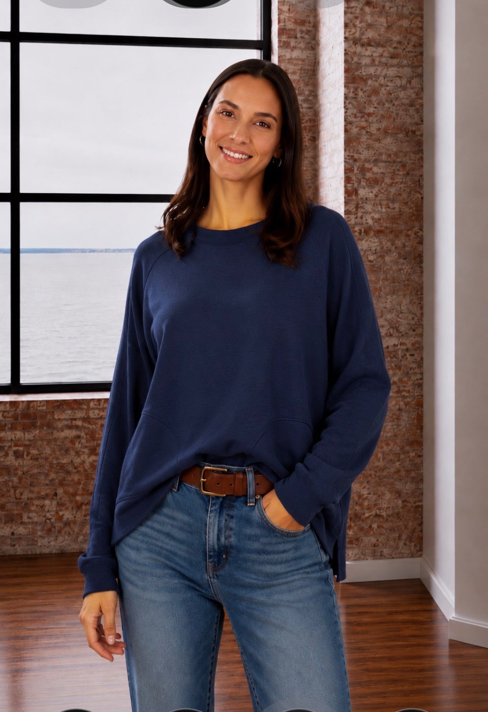 SCUBA PULLOVER WITH SIDE SLITS