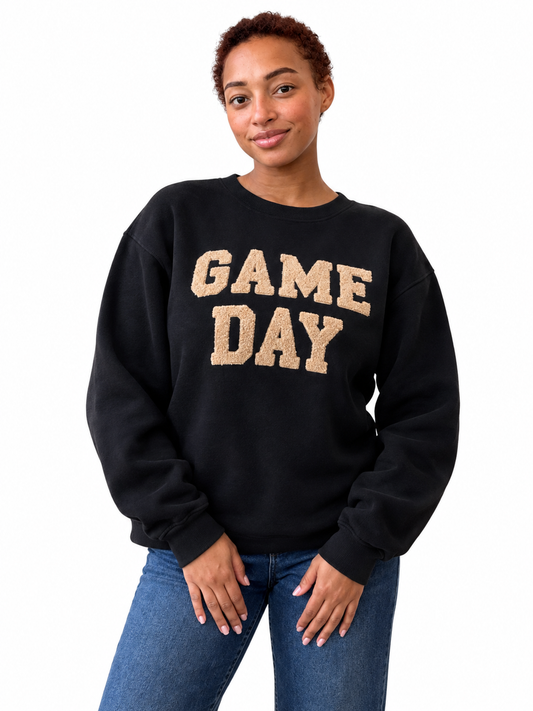 BLACK GAME DAY SWEATSHIRT
