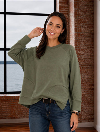 SCUBA PULLOVER WITH SIDE SLITS
