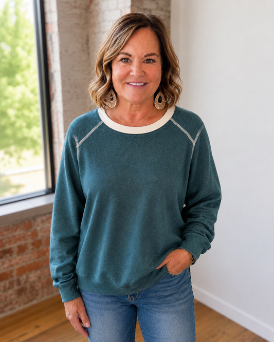 DEEP TEAL EVERYDAY PULLOVER