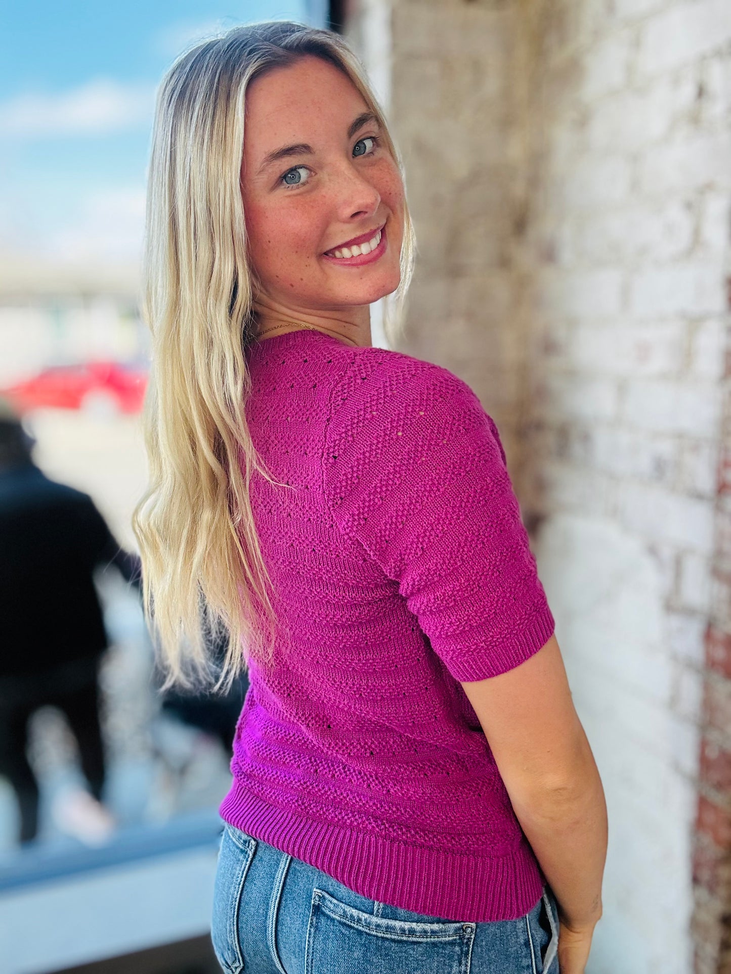 Magenta Lightweight Sweater
