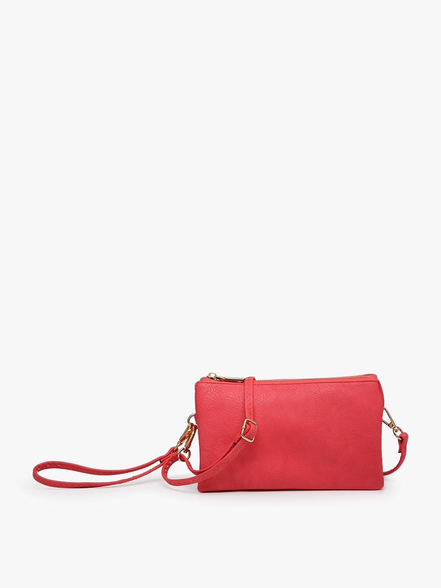 3 Compartment Crossbody/Wristlet in Assorted Colors