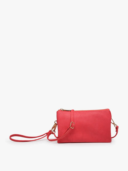 3 Compartment Crossbody/Wristlet in Assorted Colors