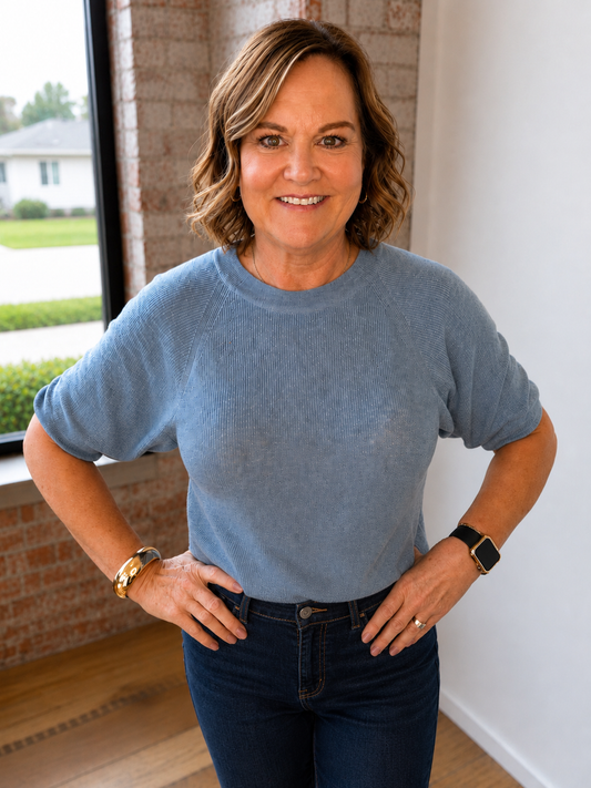 SOFT BLUE EVERYDAY SWEATER