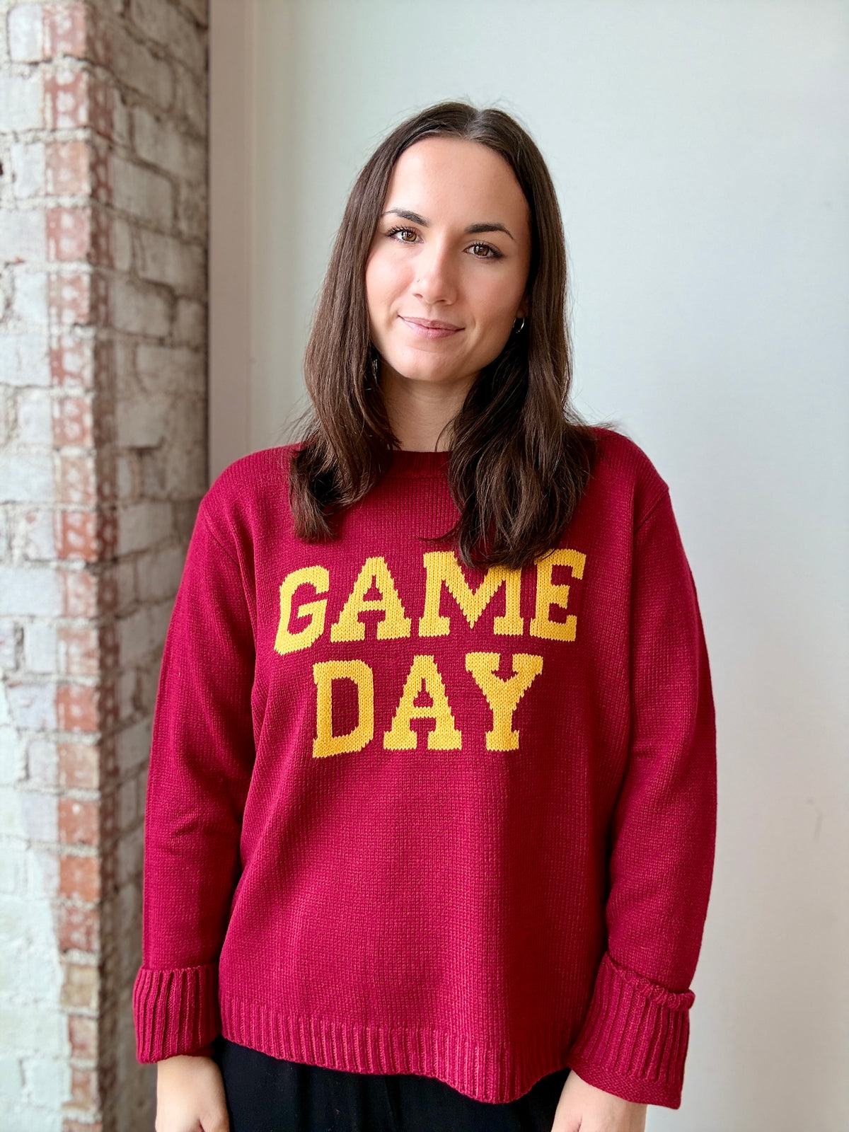 GOLD AND MAROON GAMEDAY SWEATER