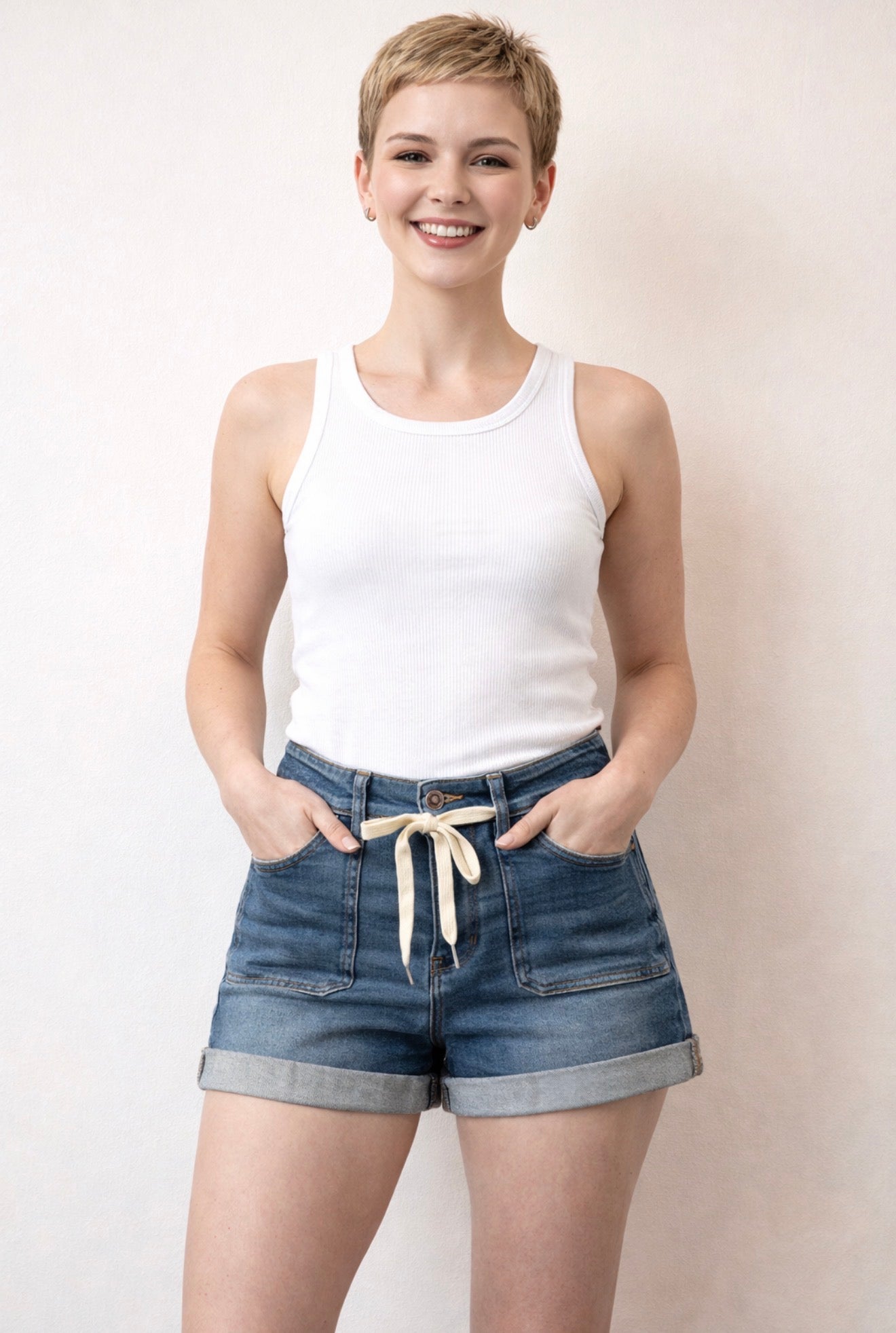 Judy Blues Medium Wash Denim Shorts