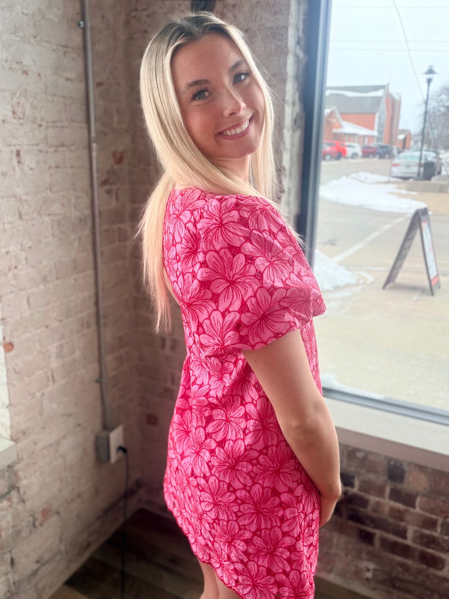 Pink Floral Dress