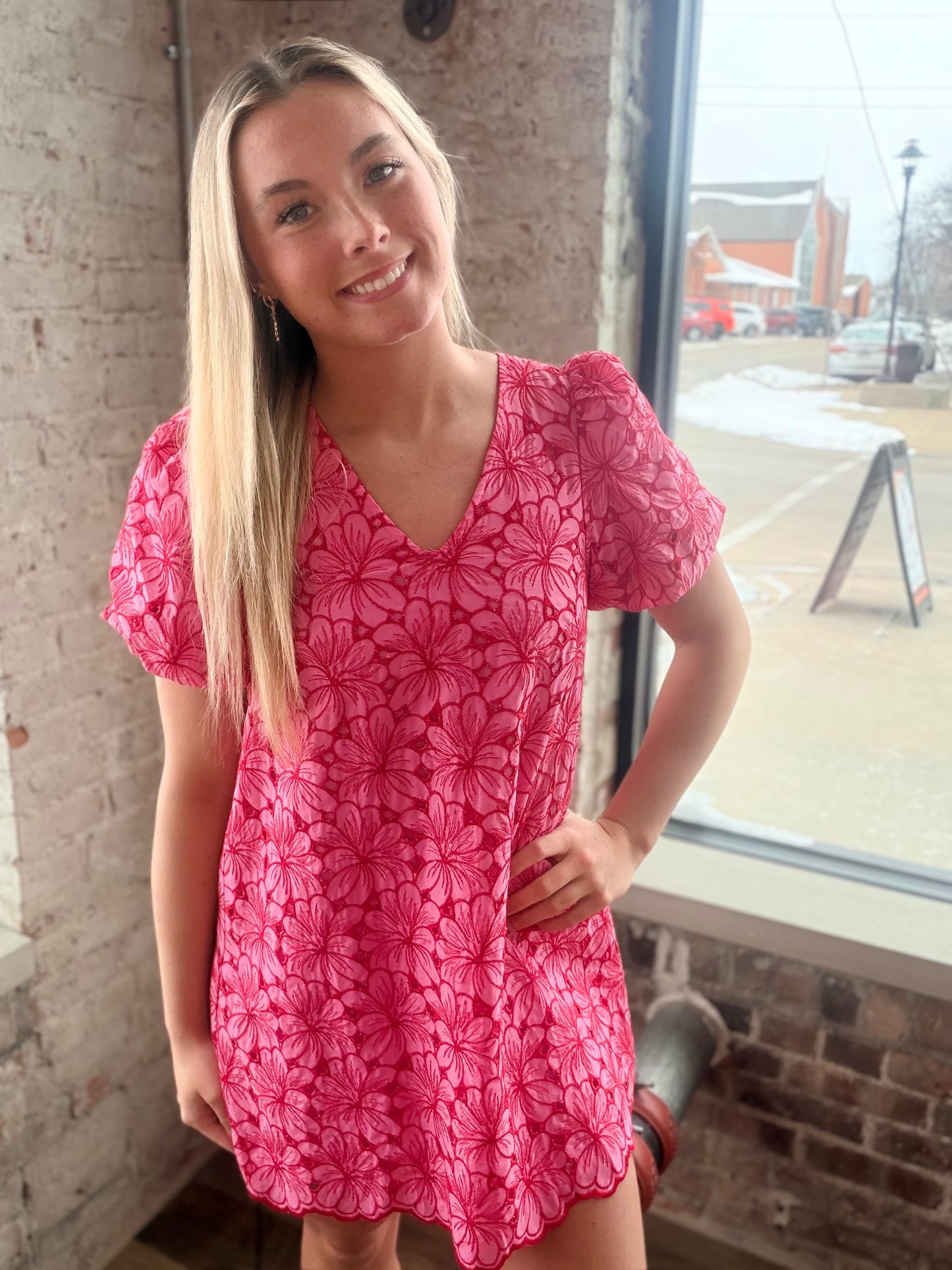 Pink Floral Dress