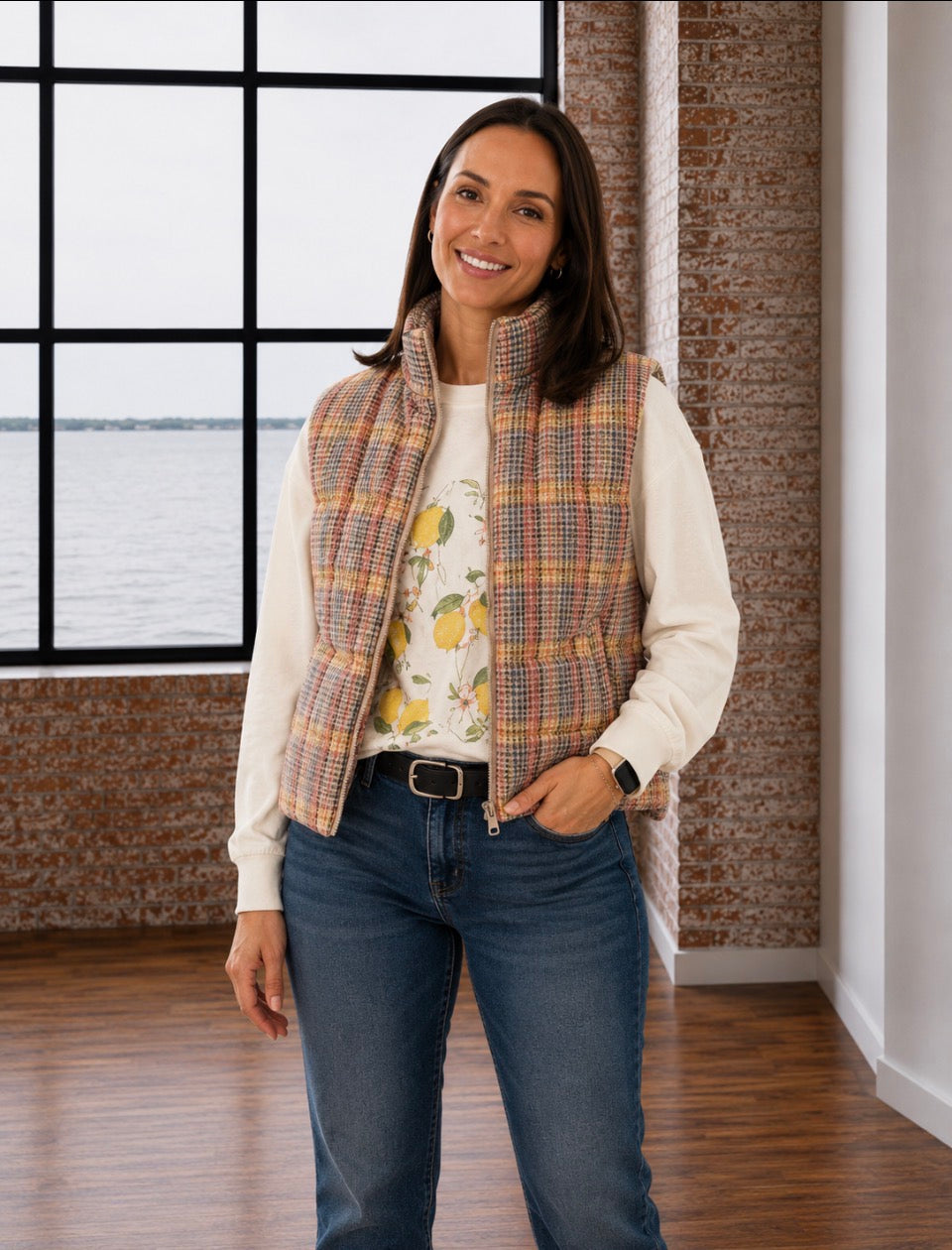 PUFFER PLAID VEST