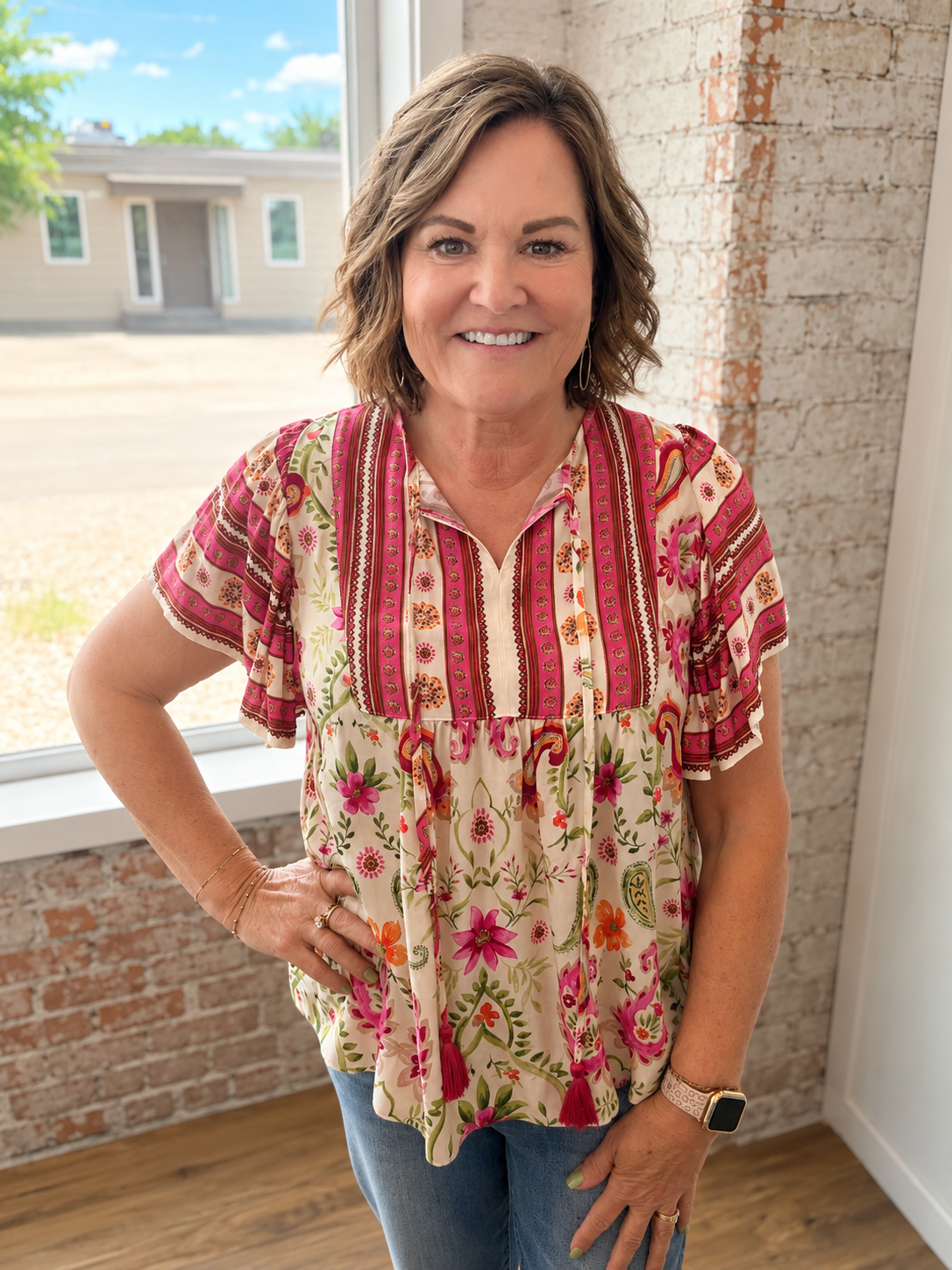 AUROA FLORAL PRINT TOP