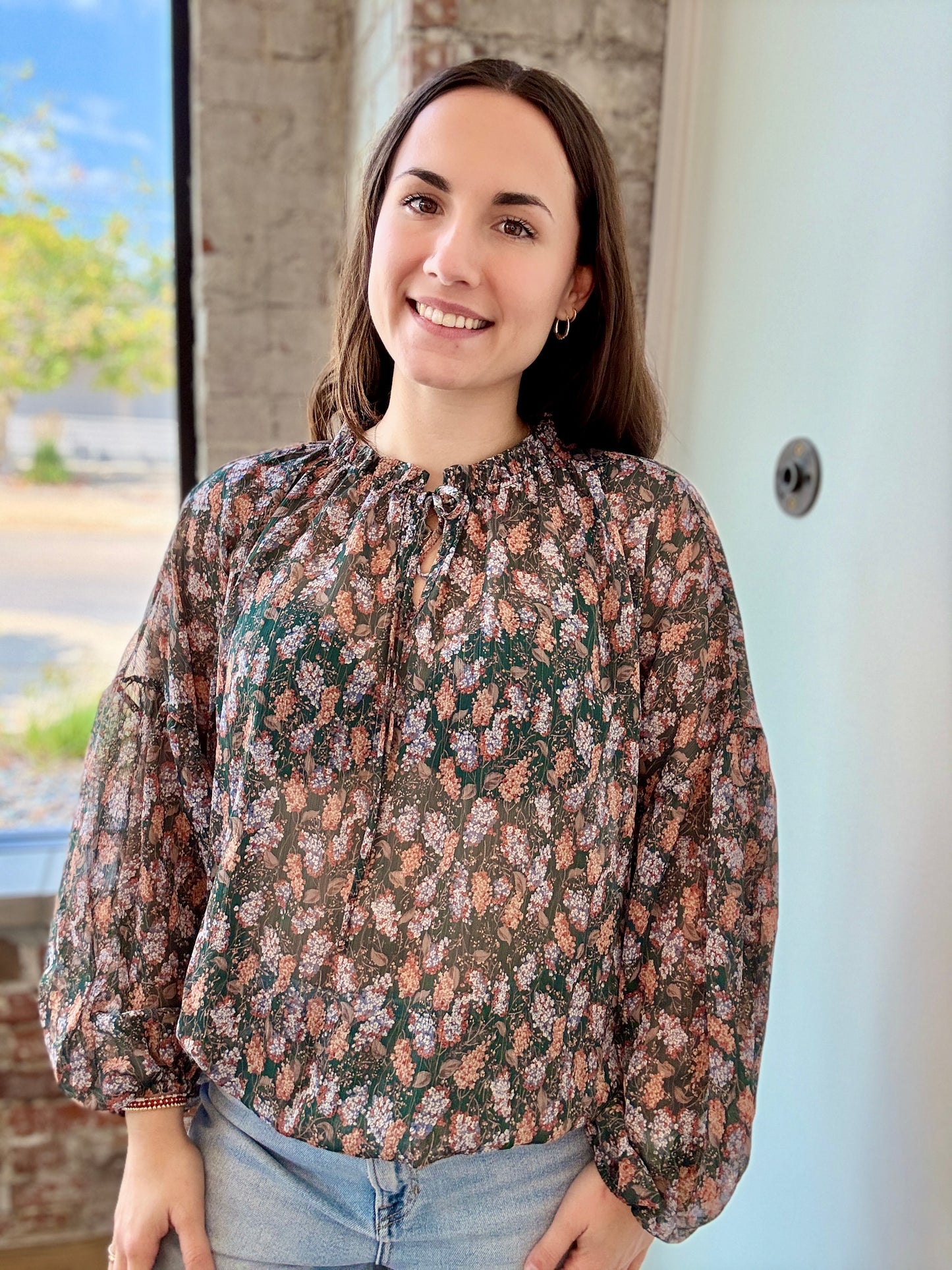 FLORAL CHIFFON BLOUSE