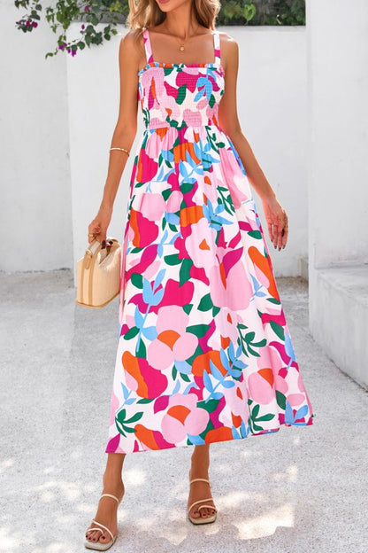FLORAL PRINT MAXI DRESS