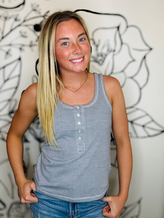 THREAD AND SUPPLY STRIPED TANK