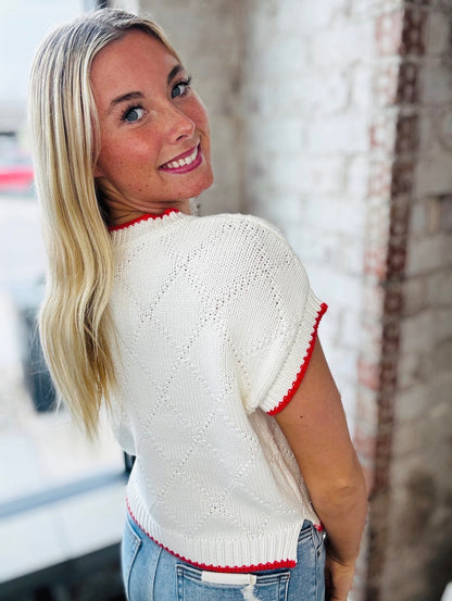 Ivory Graphic Sweater