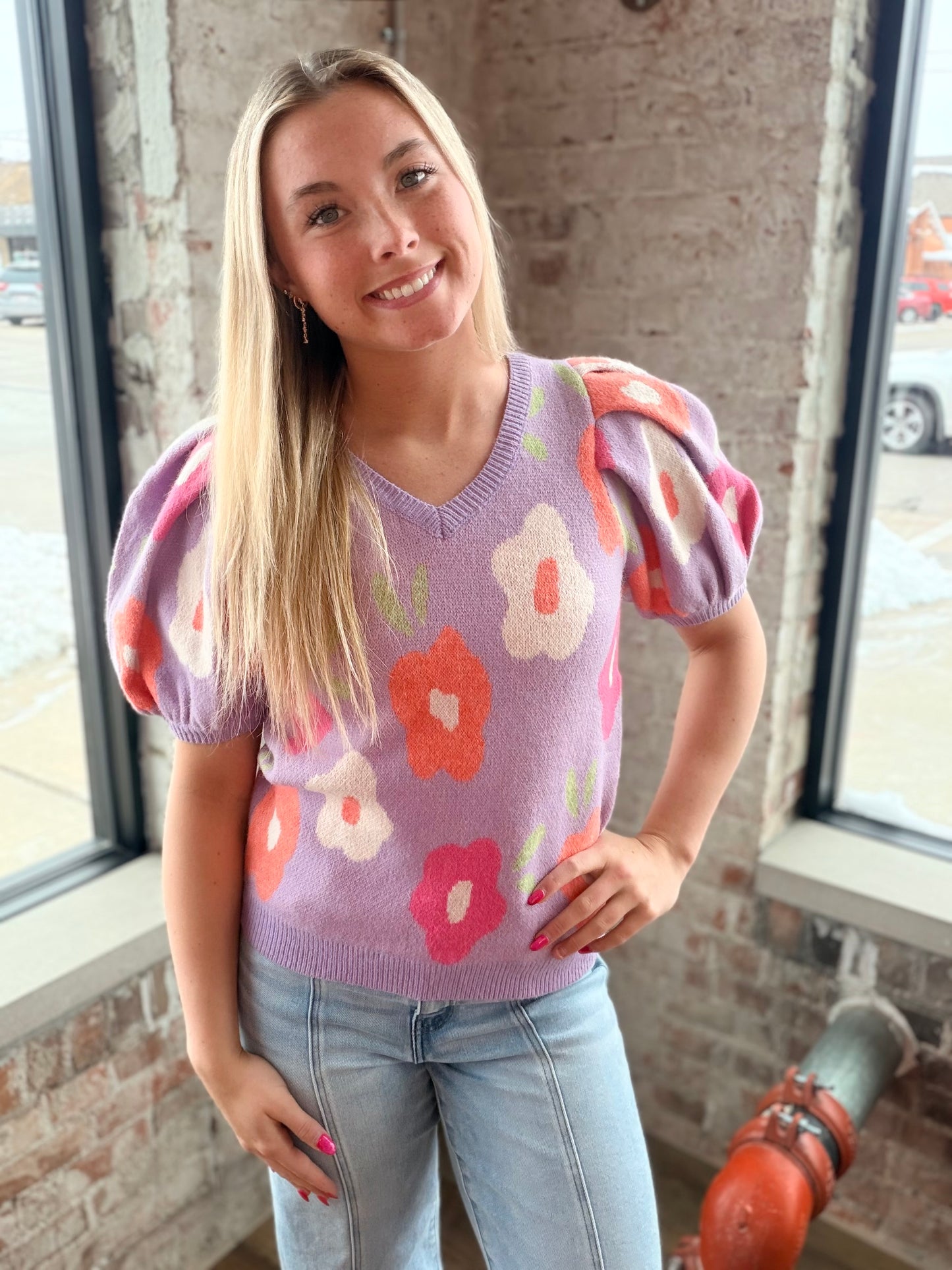 Lavender & Floral Sweater