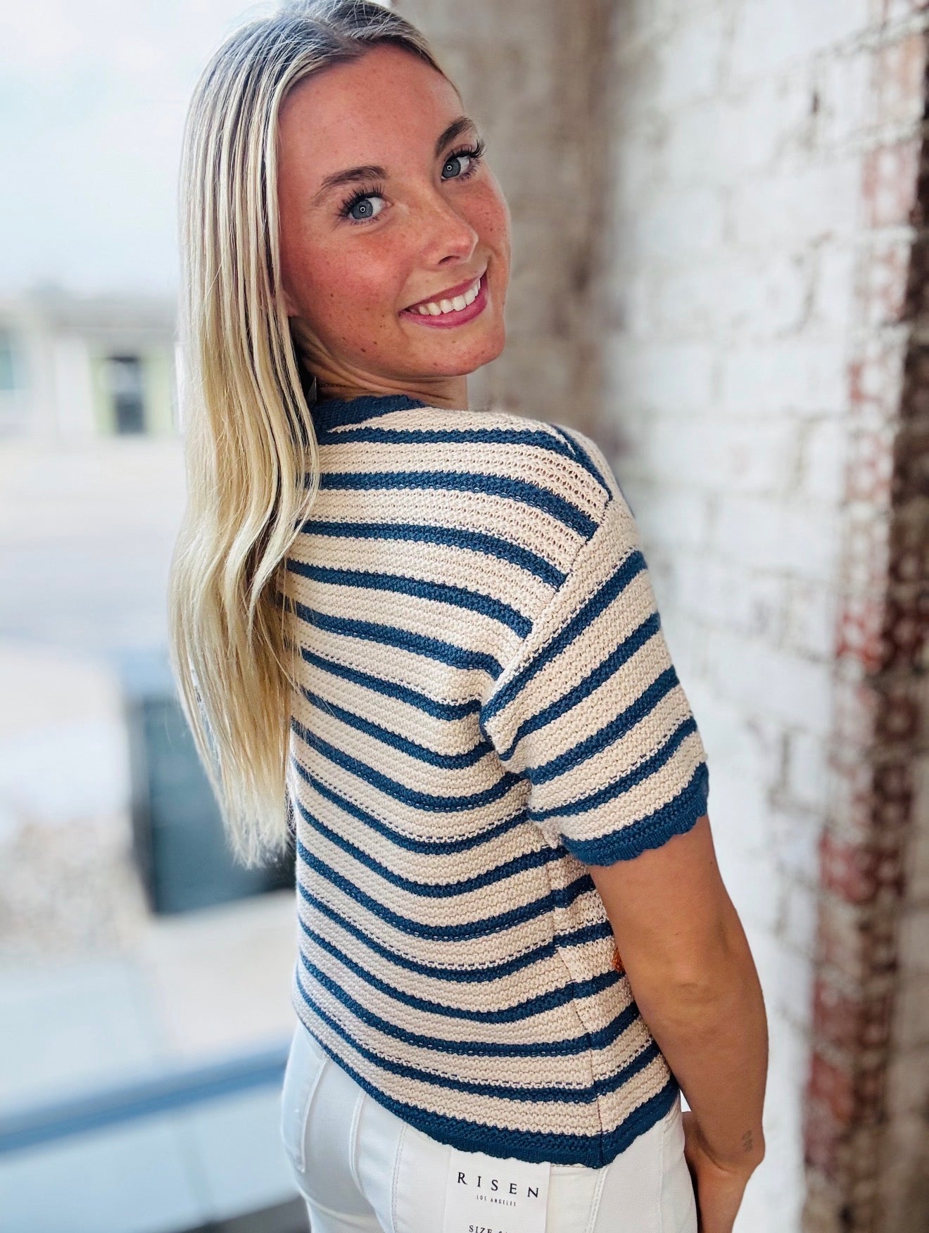 Floral Stripe Sweater