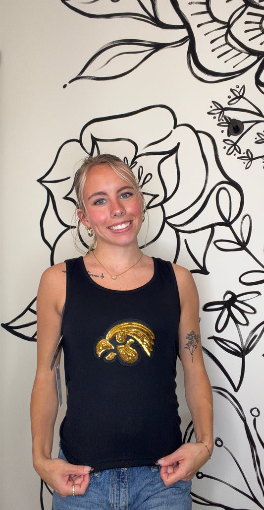 HAWKEYE SEQUIN TANK