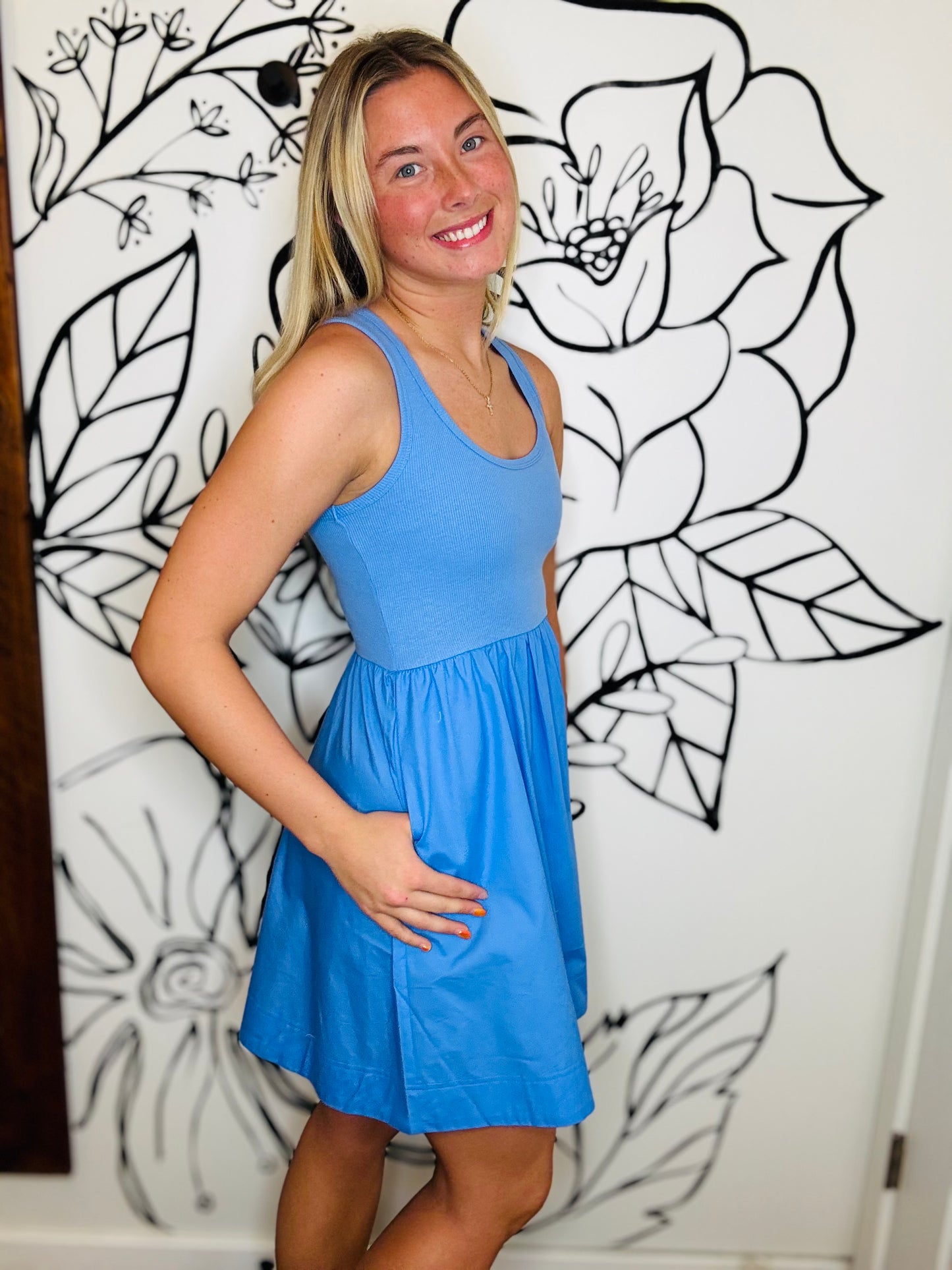 CORNFLOWER BLUE DRESS