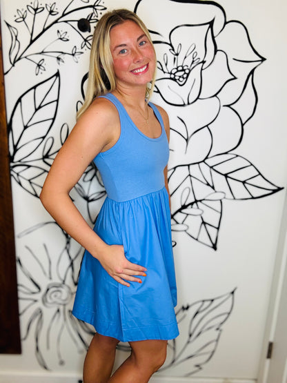 CORNFLOWER BLUE DRESS
