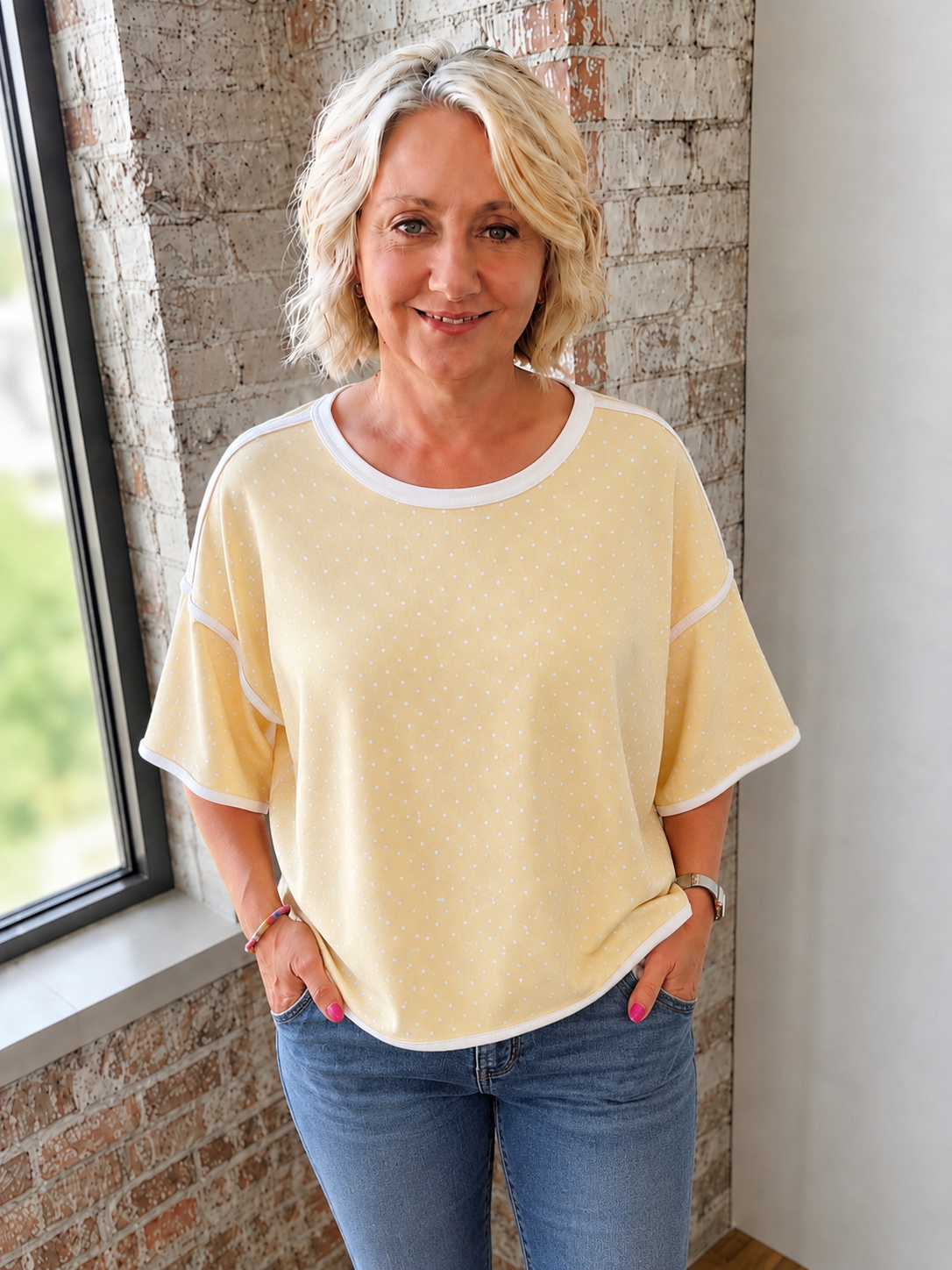 SUNNY DAYS POLKA DOT TOP
