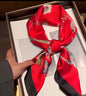 ELEGANT RED SYNTHETIC SCARF