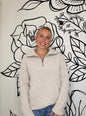 MARGO HALF ZIP TEXTURES PULLOVER SWEATER