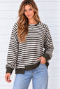 ELLEN MOCK NECK STRIPE TOP