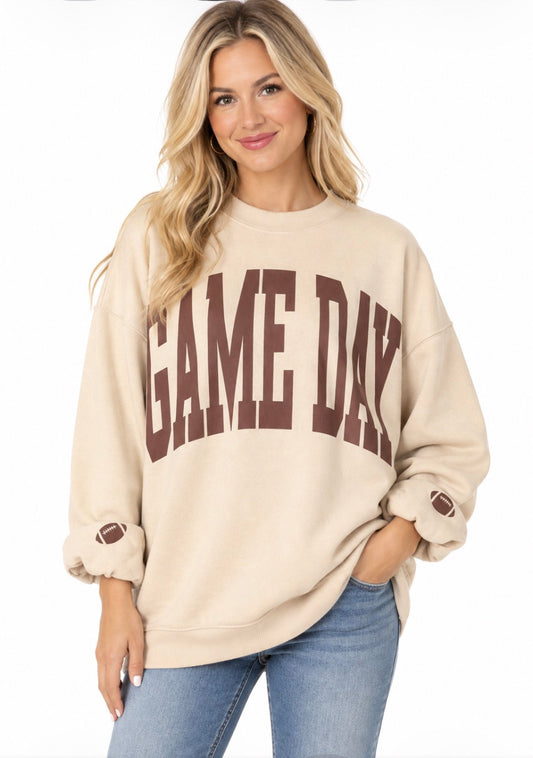 REVERSIBLE GAMEDAY & FOOTBALL MOCK NECK TOP