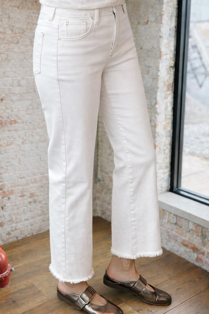 Risen Cream Wide Leg Crop